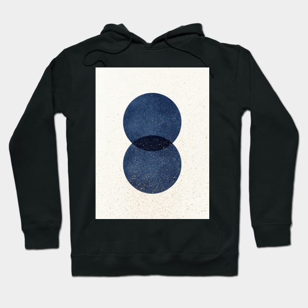 Circle Abstract - Navy Blue Texture Hoodie by moonlightprint